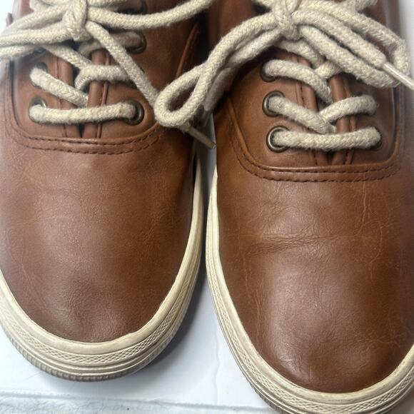 AMERIiCAN EAGLE LACE UP BROWN FAUX LEATHER SNEAKERS Size 7 M - Picture 5 of 7